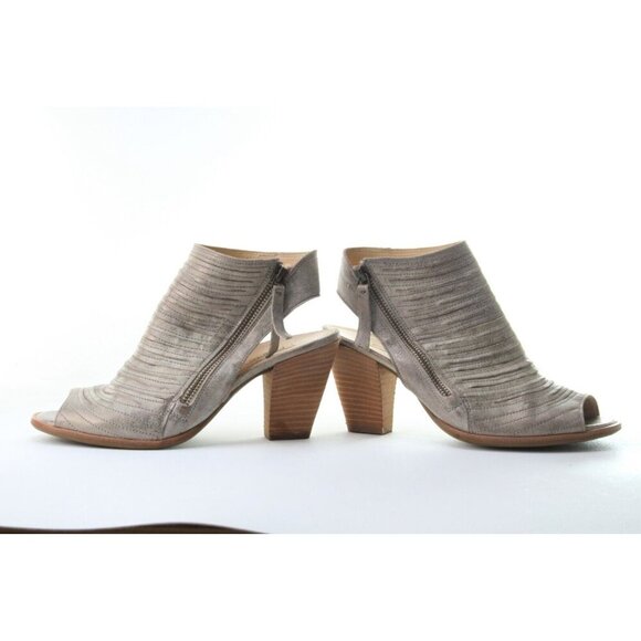 Paul Green Cayenne Peep Toe Bootie Boot Silver Heeled Zip UK 5 / US 7.5 - Picture 5 of 14